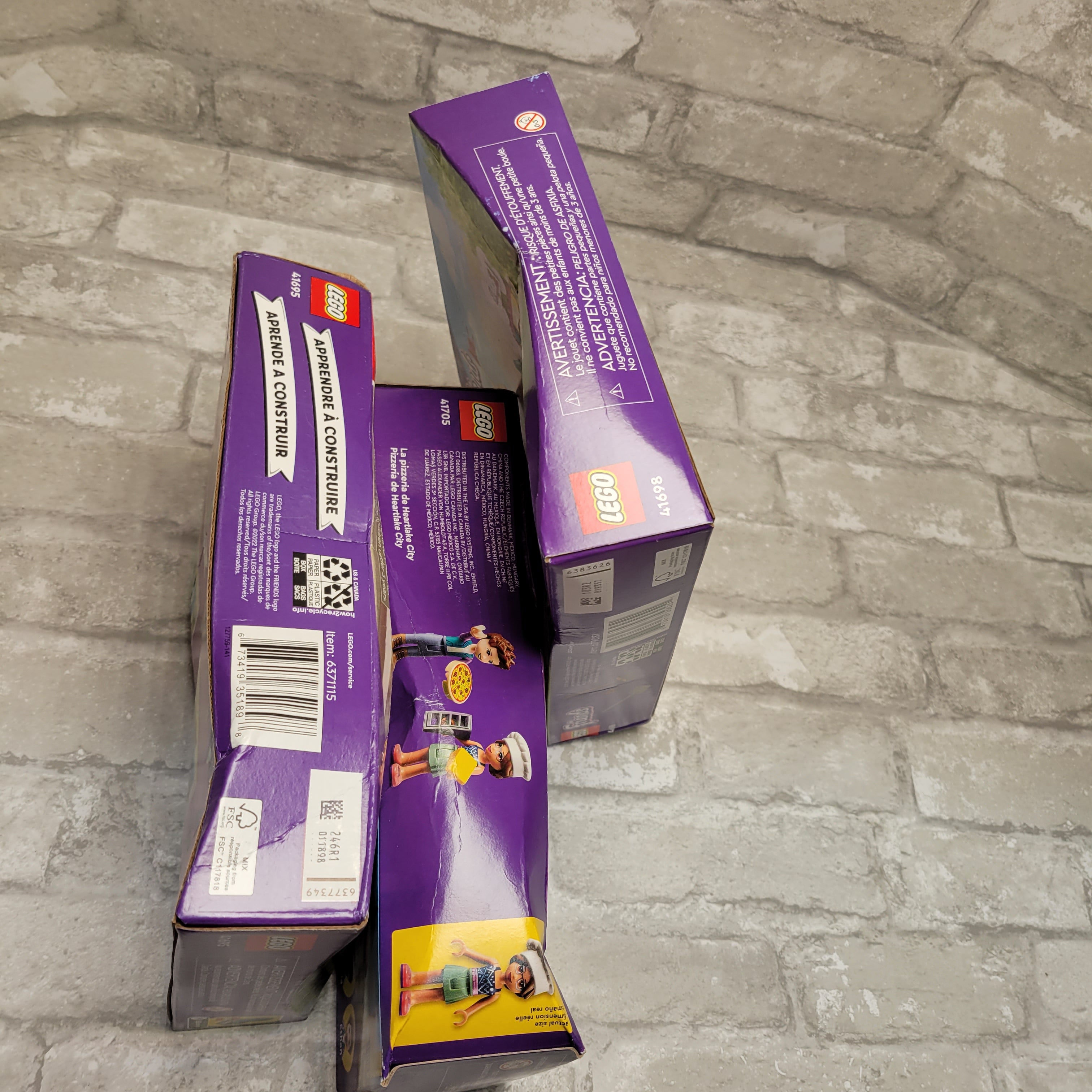 LEGO Friends Heartlake Pizzeria 41705, Pet Clinic 41695, Pet Playground 41698 (7931463270638)